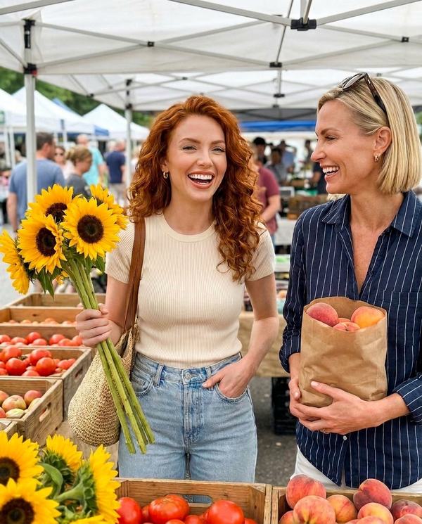 Simone, lauren talked me into peaches. and sunflowers.